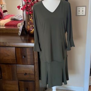 Susan Graver two piece shirt and skirt